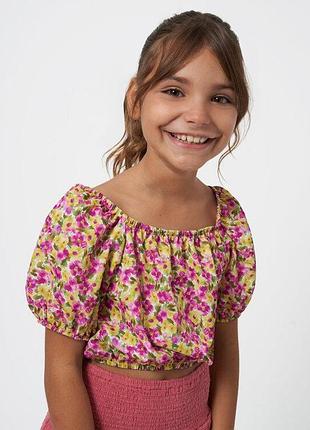 Блуза для дівчинки mayoral 6103.28 157 см фиолетовий/жовтий