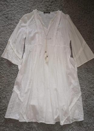 Хлопковое белое платье penny black