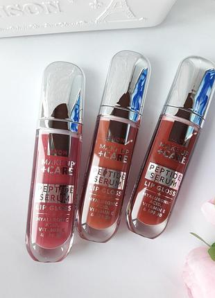 Блеск- сыворотка для губ с пептидами с spf 20, avon make up + care, эйвон блеск