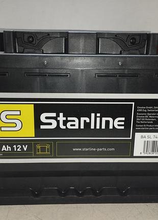 Starline акумулятор 74ah 680a r+ (правий +)