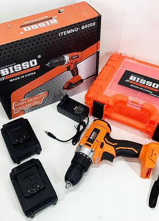 Шуруповерт акумуляторний у валізі bisso b6008 21v