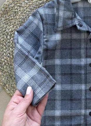 Рубашка фланель серая 2