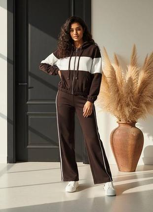 Спортивный костюм
коттоновая двунитка на х/б основе - не скатывается; не линяет; водоотталкивающая