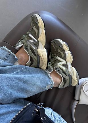 Жіночі кросівки new balance 9060 | dark army premium
