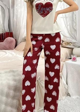 Пижама подростковая с брюками турция 146-170 рост no899 170