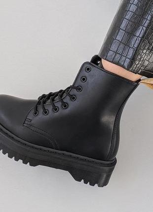 Ботинки от dr. martens jadon zip vegan mono black4 фото