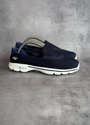 Темно-сині сліпони skechers go walk 3 в чудовому стані  розмір 40