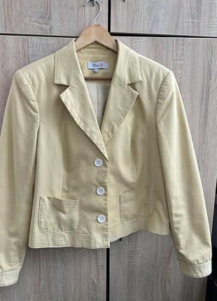 Стильний піджак oscar b. ніжно-лаймового кольору, р-р 16