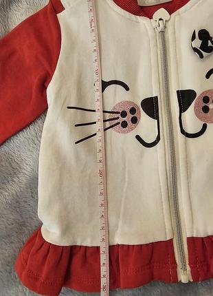 Кофта chicco с котиком новая 68 см 3-6 месяцев 5