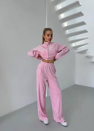 Женский велюровый костюм