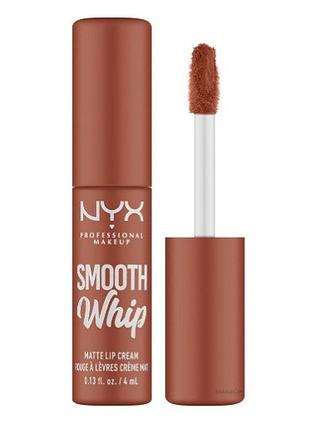 Рідка матова помада-крем для губ nyx professional smooth whip matte lip cream 06 - faux fur, 4 мл