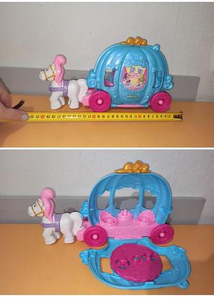 Карета fisher-price little people disney princess cinderella's dancing carriage