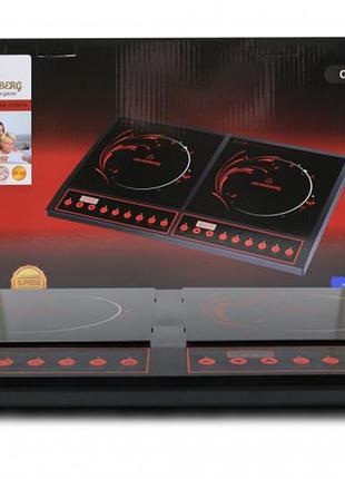 Индукционная плита crownberg cb-1329 2 конфорки (2000вт)
