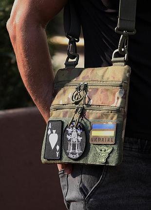 Сумка камуфляж мультикам з кобурою, сумка чоловіча, сумка тактична 4
