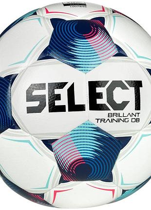 М'яч футбольний select brillant training db v25 білий, синій унісекс 5