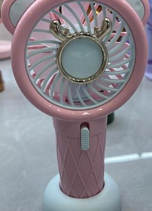 Мини-вентилятор cs1363 с декоративными ушками, зарядка usb
