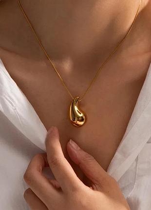 Прикраса кулон крапля на ланцюжку тренд