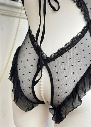 Кружевное боди с открытым доступом 🖤 9