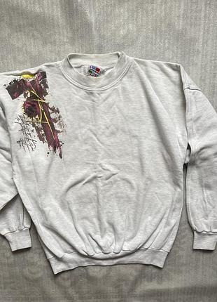 Світшот 🌈👍толстовка унісекс xxlсвітло сірий 70% бавовна