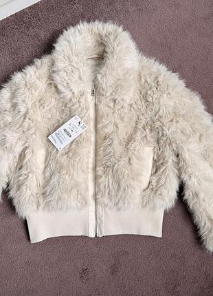 Куртка бомбер з хутра zara