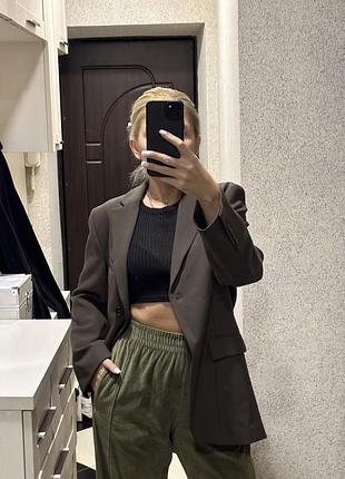 Zara жакет піджак хакі