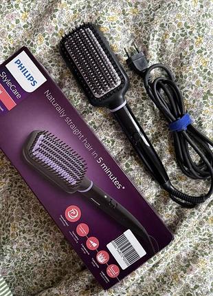 Вирівнювач (щітка) волосся philips stylecare з турмаліновим покриттям
