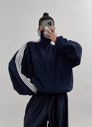 Стильная флисовая уютная теплая женская спортивная кофта флиска оверсайз