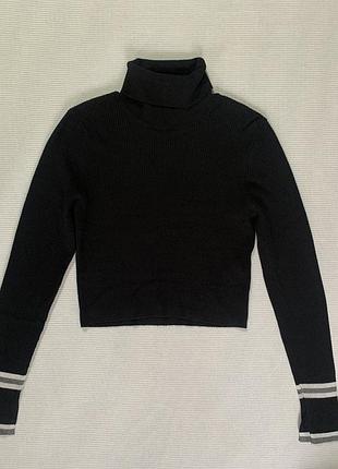 Стильний укорочений светр-гольф zara, розмір m-l