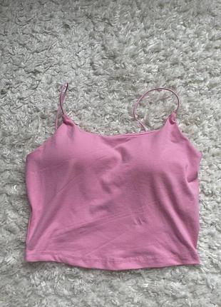Рожевий топ з чашками shein xs-s