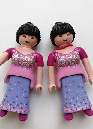 Цена за 2 фигурка geobra playmobil винтажная 1987 девушка фигурка игрушка конструктор