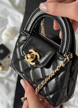 Мікро сумка kelly в шкірі | в текстилі ch 7