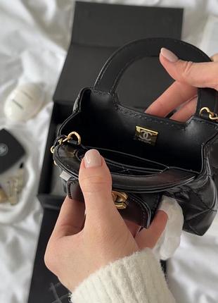 Мікро сумка kelly в шкірі | в текстилі ch 10