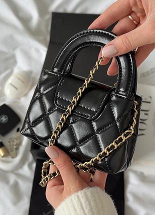 Мікро сумка kelly в шкірі | в текстилі ch 8