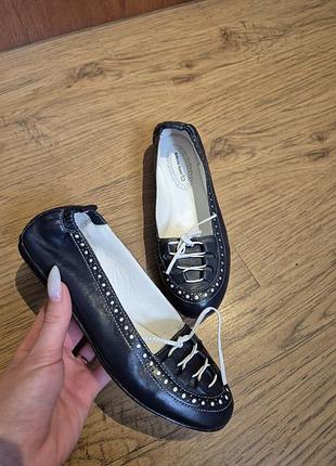 Туфли кожаные 21 см. балетки 2