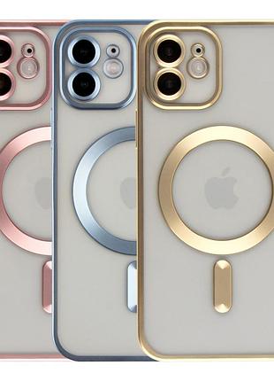 Чохол tpu metallic chrome full camera with magsafe для iphone 12