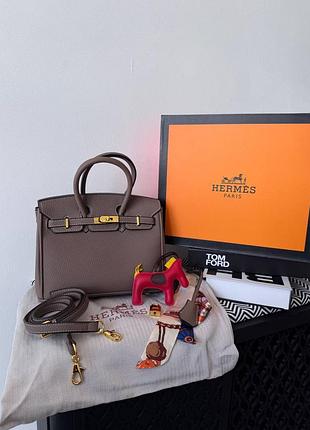 Брендова жіноча сумка люкс якості birkin | médium chocolate / gold premium