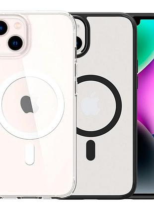 Чохол tpu+pc spigen ultra hybrid with magsafe для iphone 13 pro max