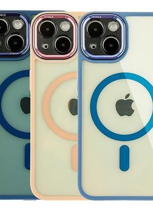 Чохол tpu+pc+metal calais with magsafe для iphone 13