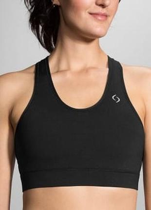 Р. 42-44/xs-s спортивный черный топ бюстгальтер brooks sureshot racer