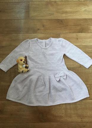 Фантастично гарне плаття на дівчинку 1-2 рочки matalan бант блискуче тепле