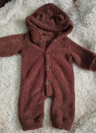 Плюшевий ромпер шоколадного кольору