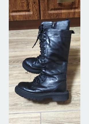 Женские зимние кожаные ботинки,р37,из натуральной кожи