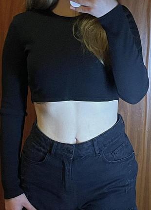 Топ чесний з довгими рукавами, рубчик