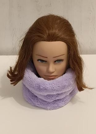 Снуд меховой лавандового цвета accessories