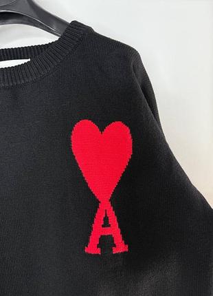 Светр ami чорний / білий 4