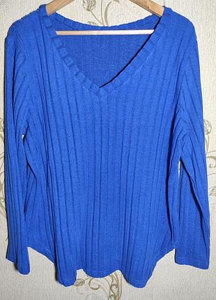 Светр жіночий плюш в рубчик ххл-хххл розмір