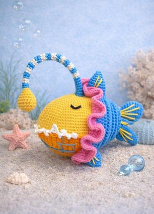 🧶 в’язана іграшка рибка-ліхтарик (амігурумі) 🐠✨