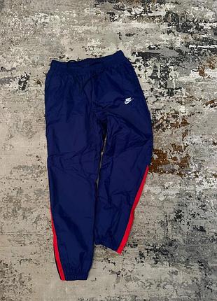 Штани nike нейлонові,червоно сині