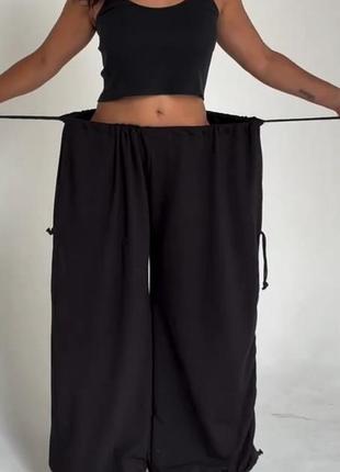 Штани жіночі безрозмірні на затяжках спортивні батал широкі оверсайз максі чоловічі