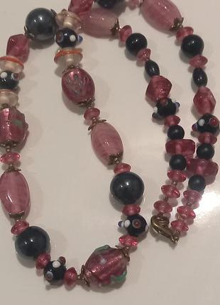 Ожерелье, Винтаж,венецийки,художник стекло.